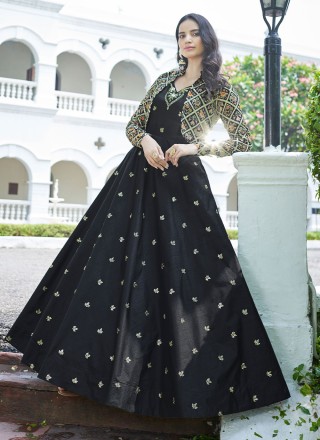 Embroidered Cotton Trendy Gown