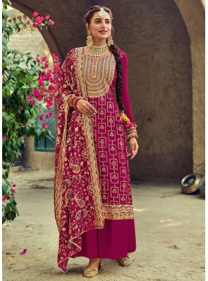 Embroidered Faux Georgette Designer Pakistani Salwar Suit