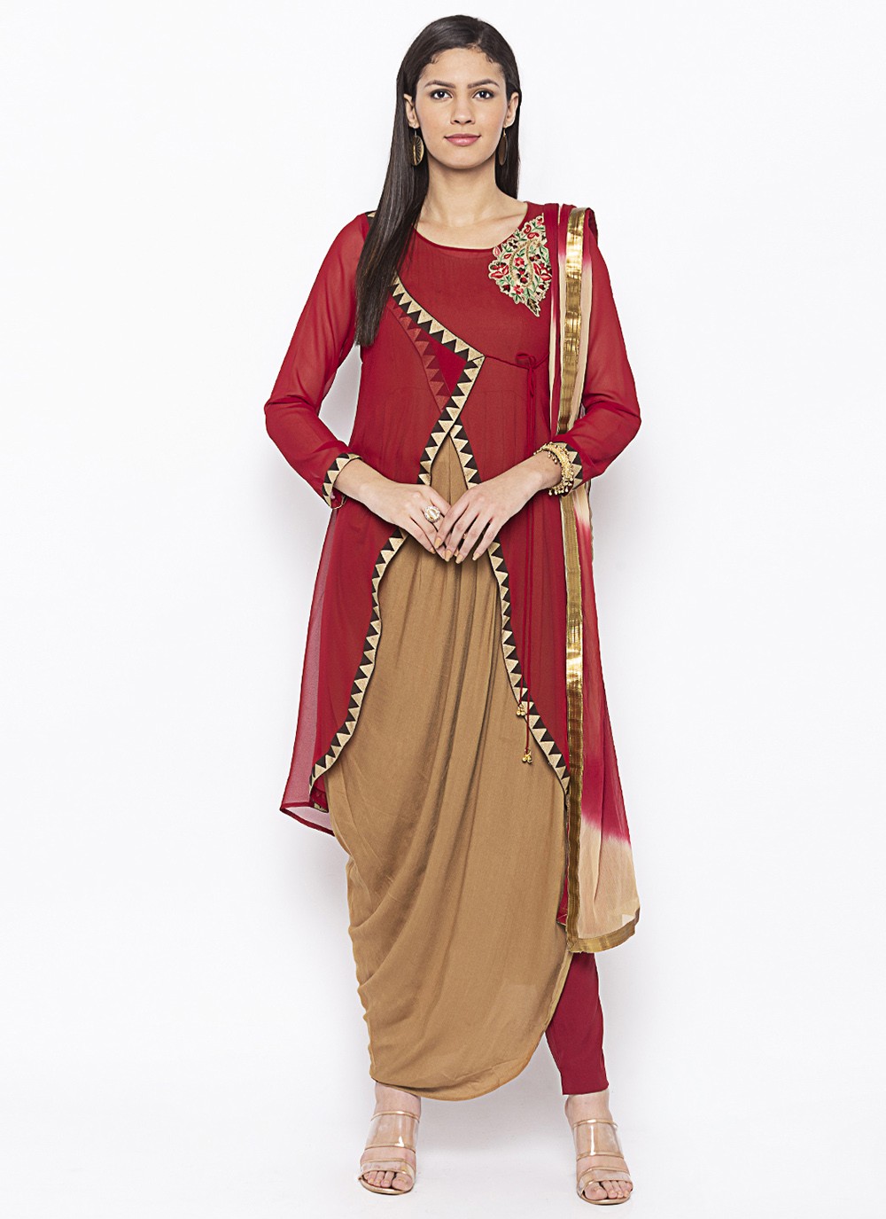 Embroidered Georgette Readymade Suit