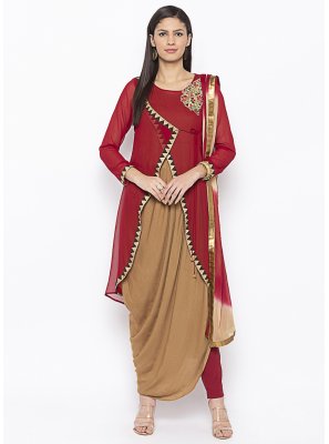Embroidered Georgette Readymade Suit