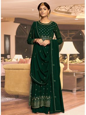 Embroidered Green Salwar Kameez