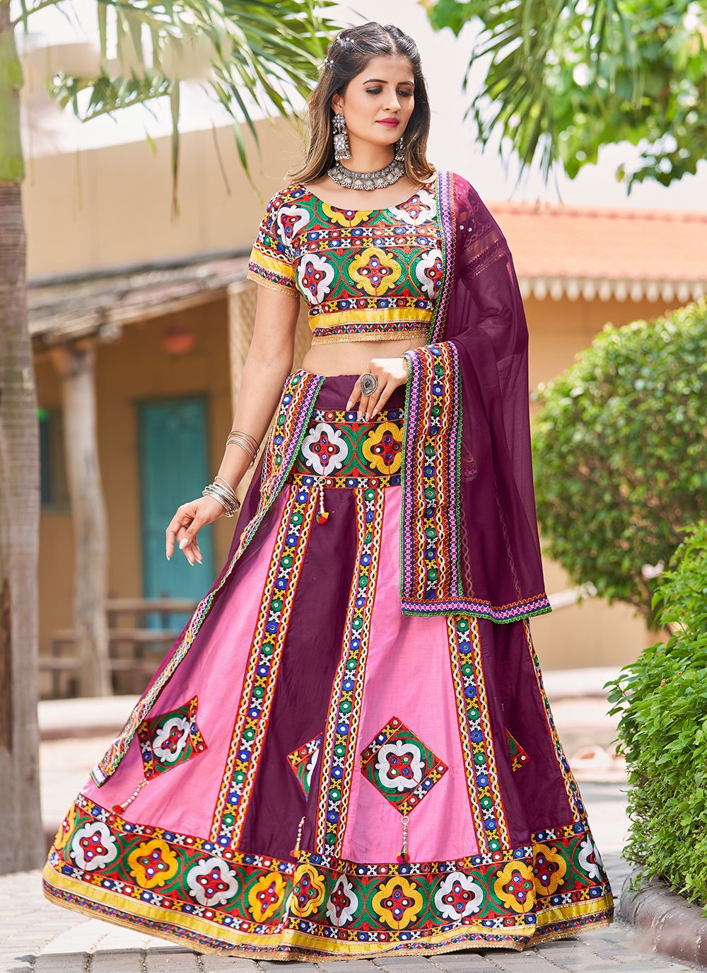 Multi colour outlet ghagra