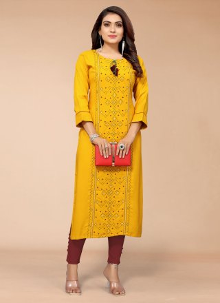 Embroidered Multi Colour Party Wear Kurti