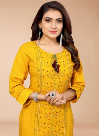 Embroidered Multi Colour Party Wear Kurti