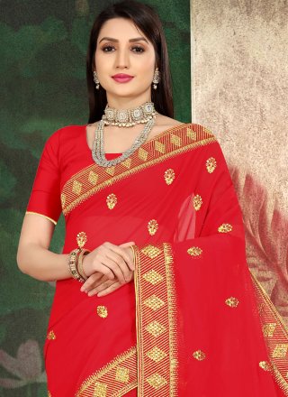Embroidered Party Designer Saree