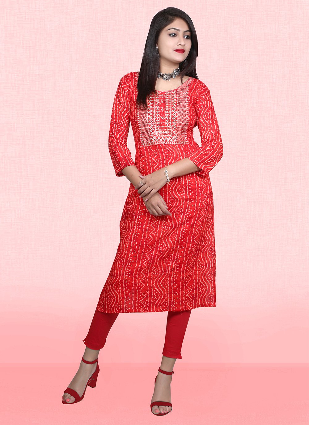 Embroidered Rayon Party Wear Kurti
