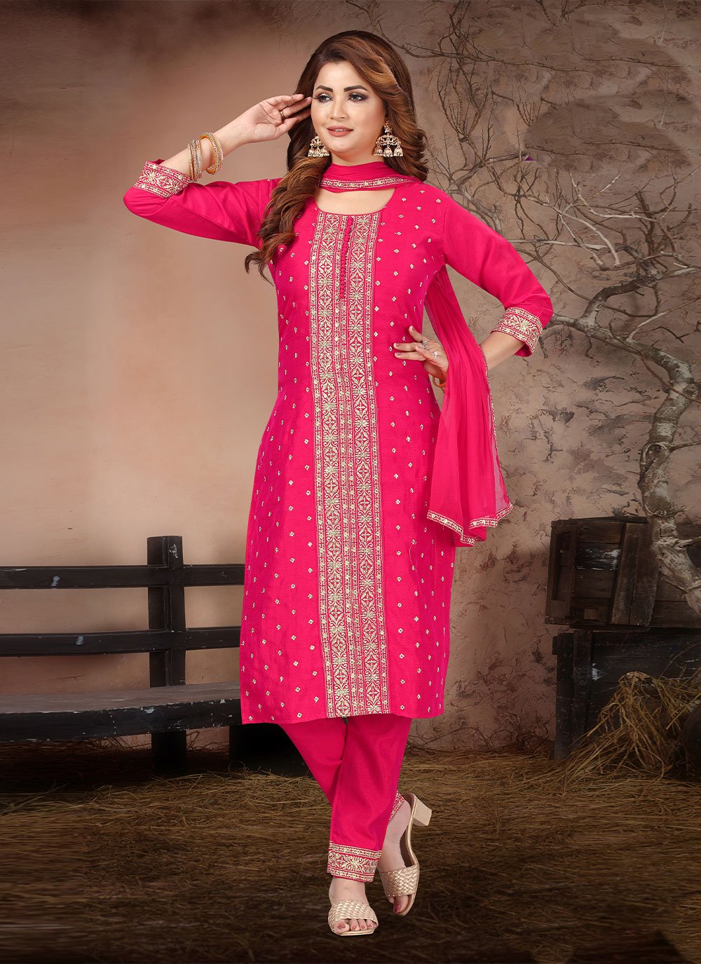 Embroidered Readymade Salwar Suit