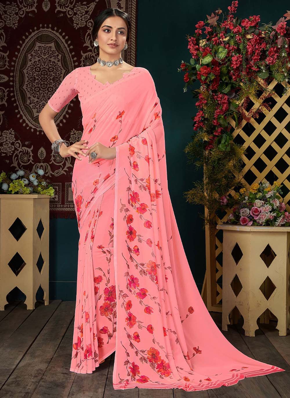 Fancy Fabric Casual Contemporary Saree
