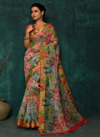 Fancy Fabric Ceremonial Classic Designer Saree