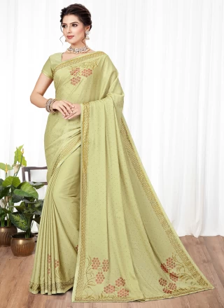 Fancy Fabric Mehndi Classic Saree
