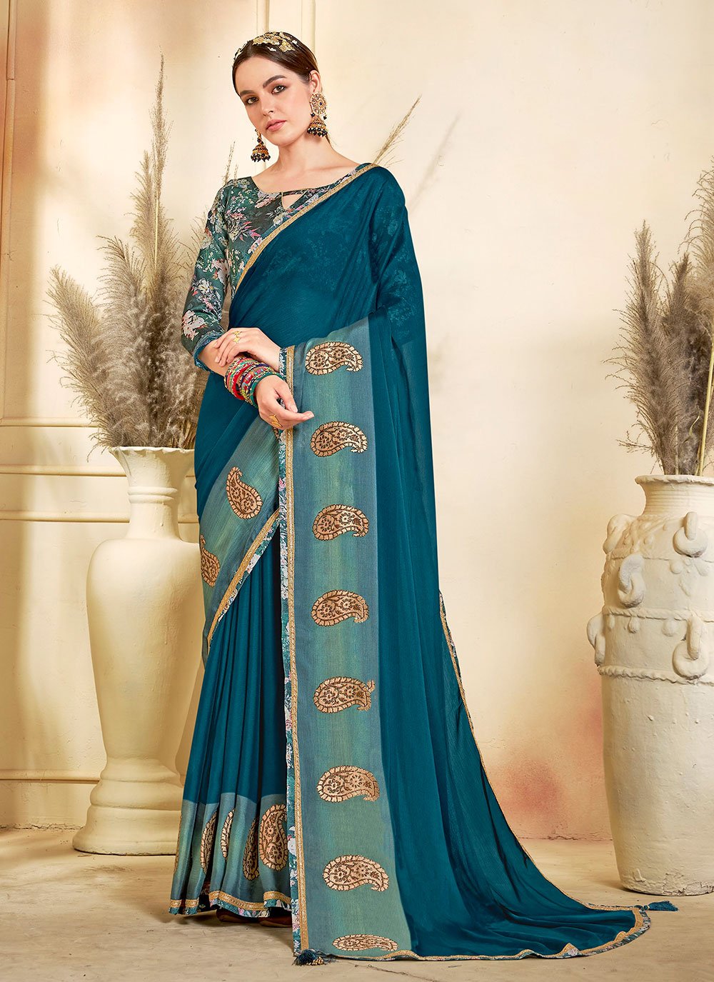 Saree - Buy Party Wear Designer Saree | Trending Sarees | Ruffle Saree |  Western Saree 2024 - Ethnic Plus