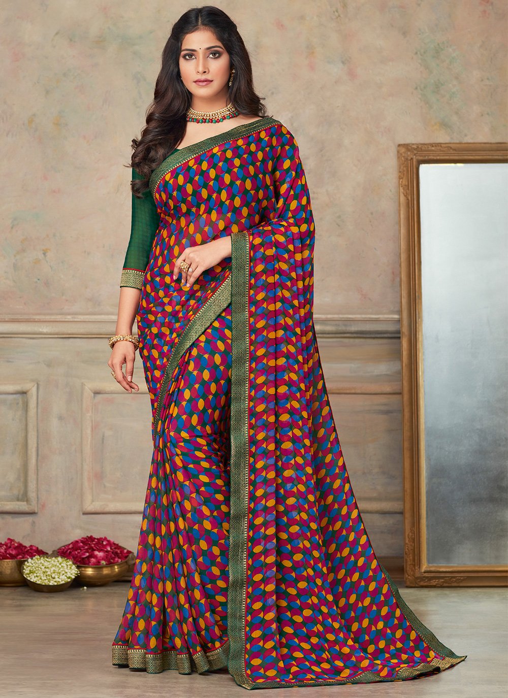 Aayra Bridal Chiffon Saree Online | Pakistani Dresses Marketplace