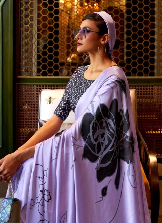 Trendy Saree In Lavender