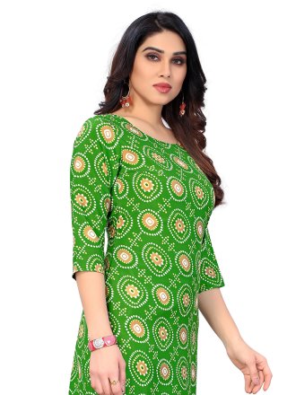 Faux Crepe Party Casual Kurti