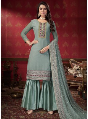 LAWN Cotton  FROCK type Embroidered pakistani indian Salwar Kameez  to clear £25