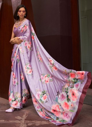 Floral Print Designer Saree