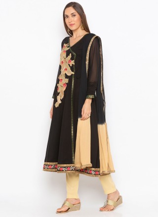 Georgette Designer Salwar Suit in Black