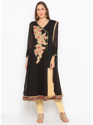 Georgette Designer Salwar Suit in Black