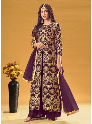 Georgette Embroidered Readymade Salwar Suit