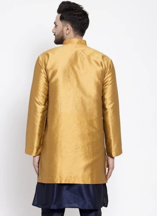 Gold Dupion Silk Fancy Jacket Style