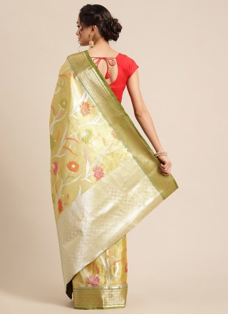 Gold Festival Designer Traditional Saree