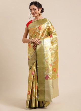 Gold Festival Designer Traditional Saree