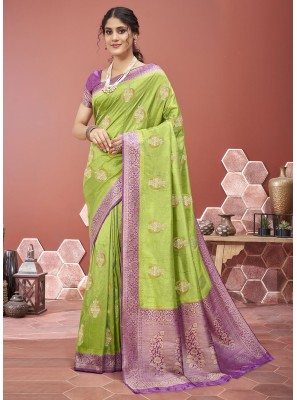 Green Art Silk Weaving Designer Traditional Saree