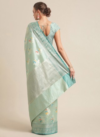Green Banarasi Silk Designer Traditional Saree