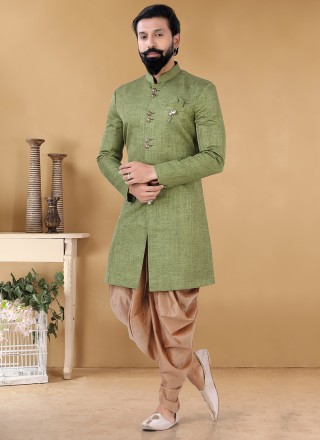 Green Buttons Engagement Indo Western