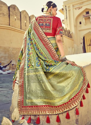 Green Traditional Designer Saree For Ceremonial