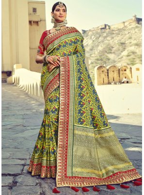 Green Traditional Designer Saree For Ceremonial