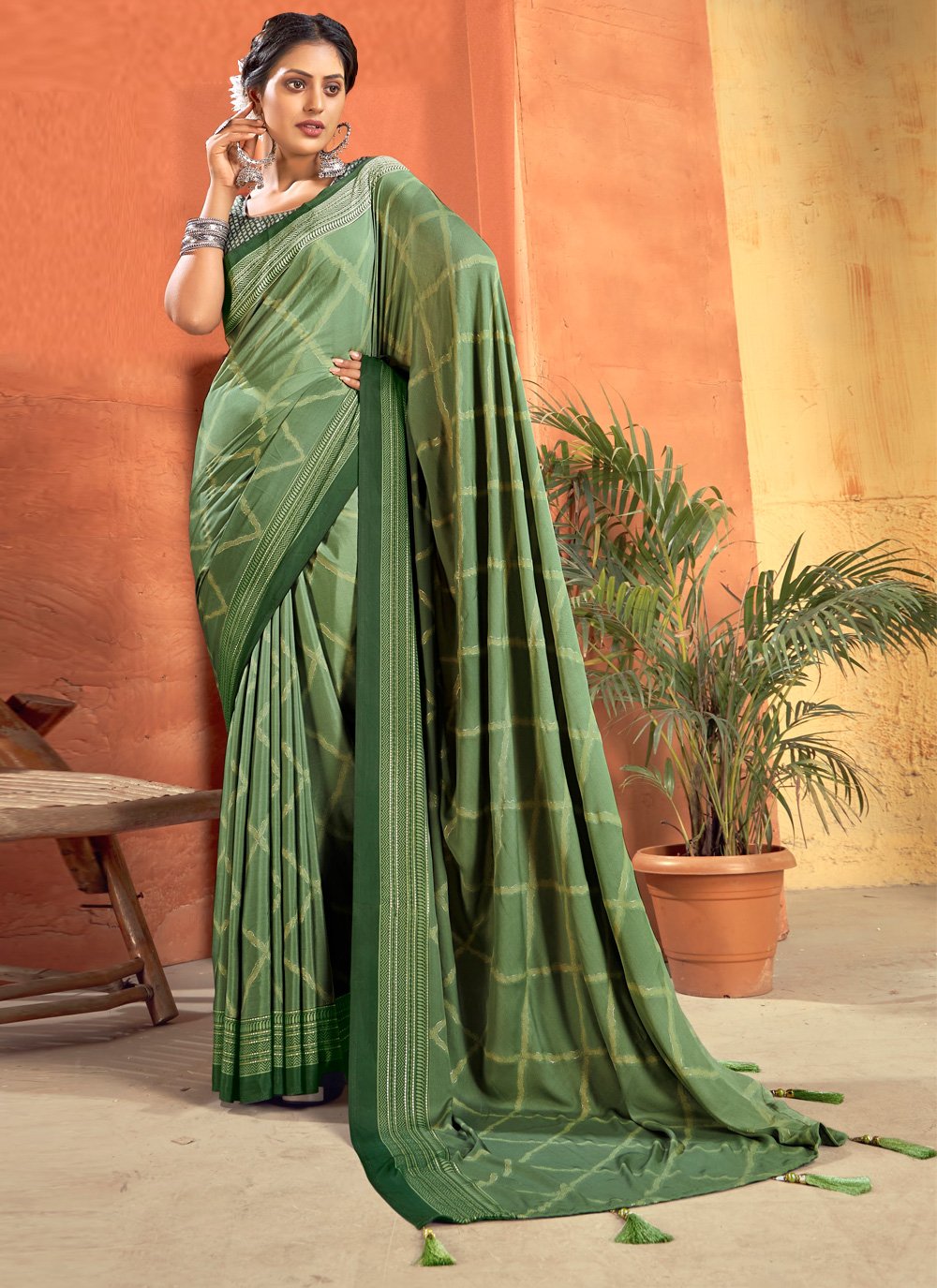 Green Classic Saree