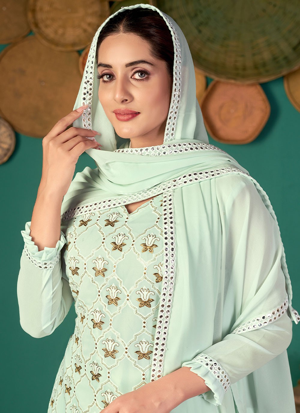 Green Color Salwar Kameez buy online