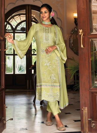 Green Color Trendy Salwar Kameez