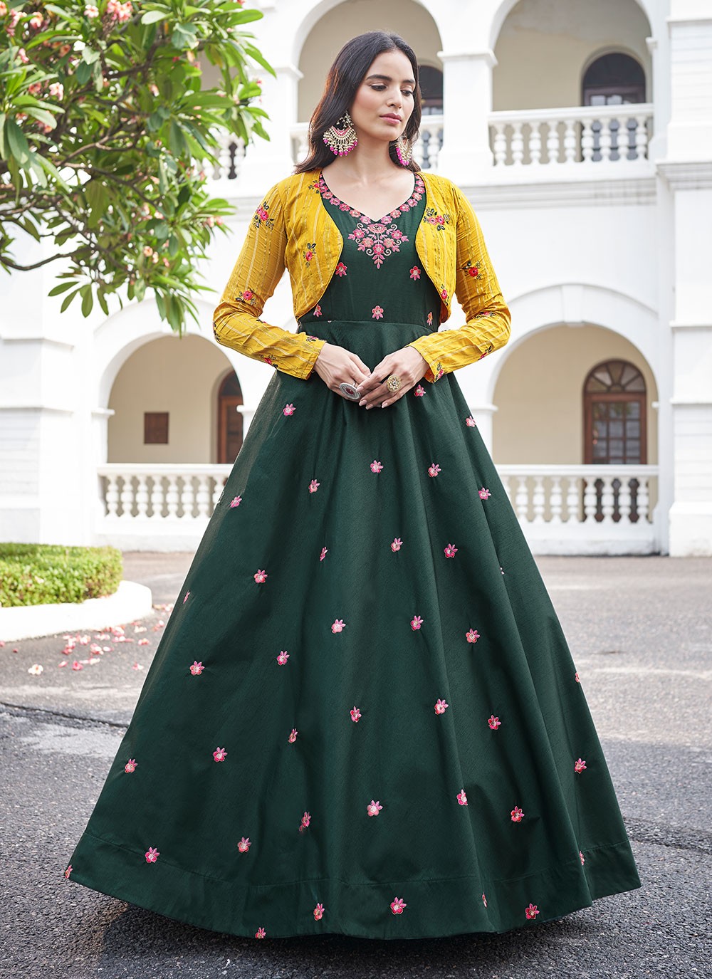 Green Cotton Gown 