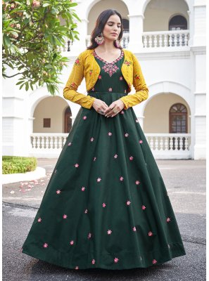 Green Cotton Gown 