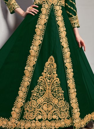 Green Designer Floor Length Salwar Suit