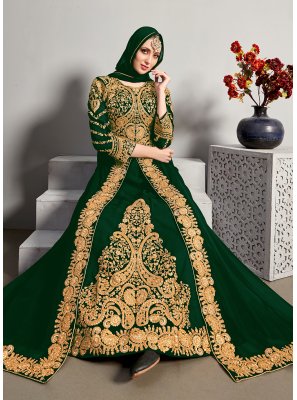 Green Designer Floor Length Salwar Suit