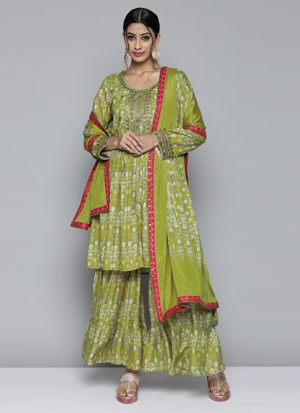Green Fancy Trendy Salwar Suit