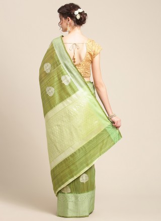 Green Festival Designer Traditional Saree