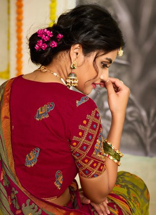 Green Festival Silk Traditional Designer Saree