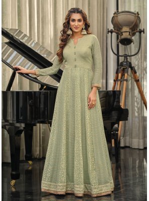 Green Georgette Gown 