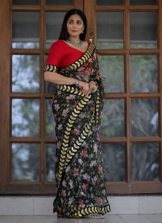 Green Lace Traditional Saree