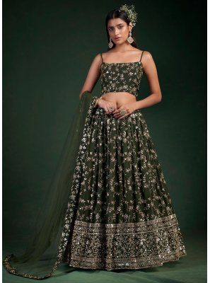 Green Reception Lehenga Choli