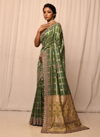 Green Wedding Classic Saree