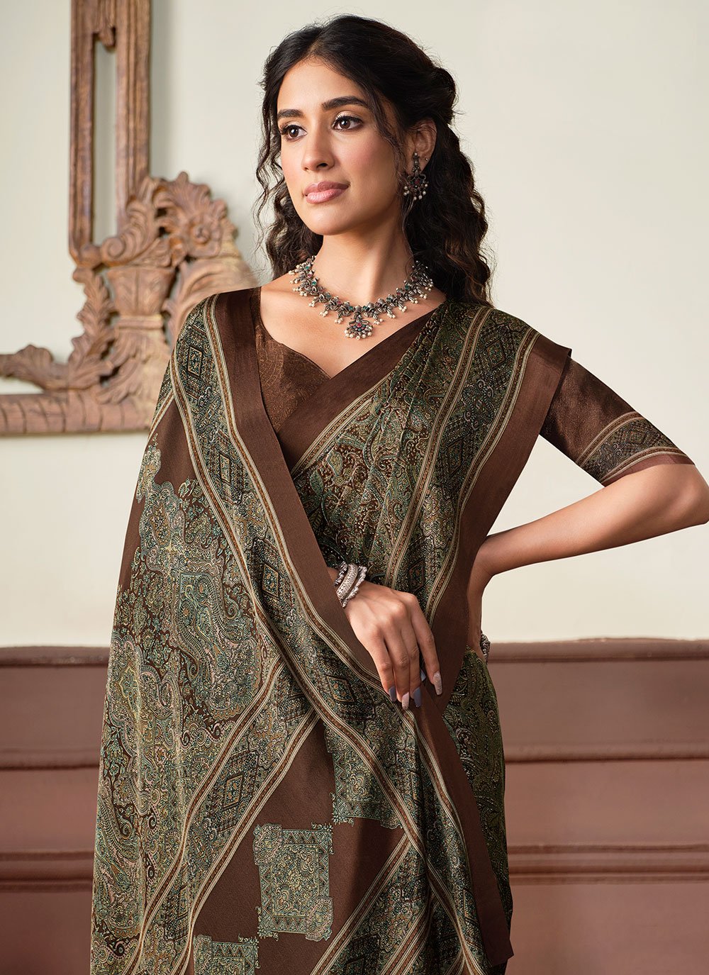 Buy Grey Ceremonial Saree Online