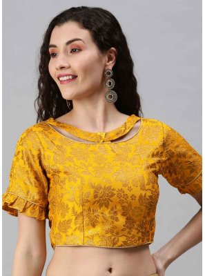 Jacquard Blouse in Yellow