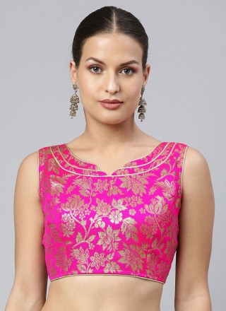 Jacquard Fancy Pink Blouse