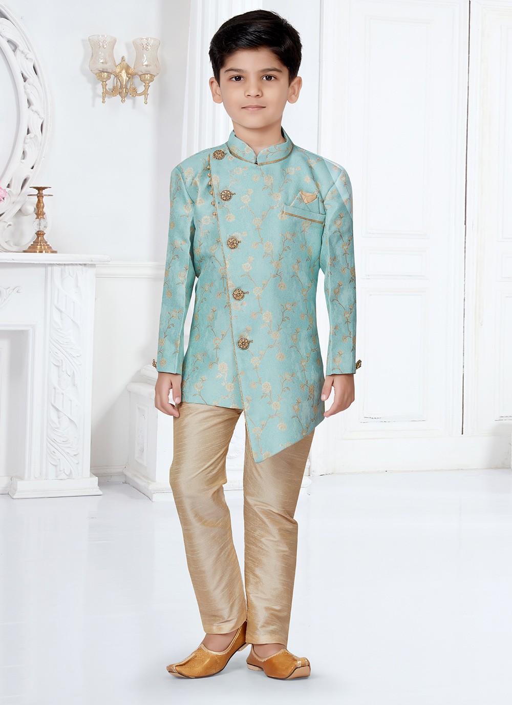 Children New Indo Western Dress with kurta Pajama | Kids Boys Indian  Clothing