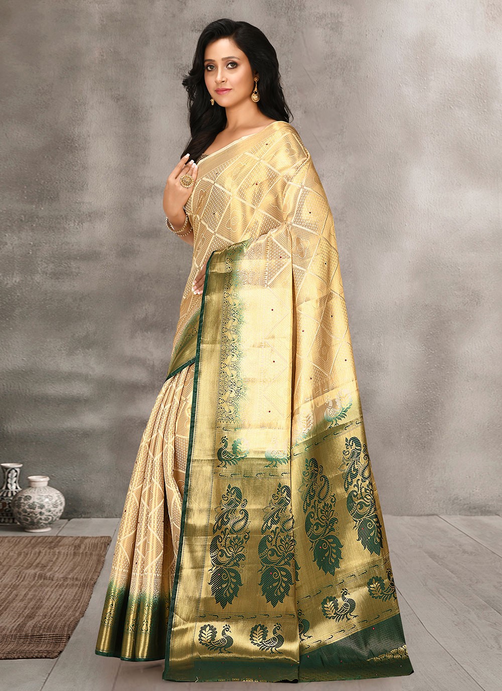 Kanjivaram Silk Bridal Designer Traditional Saree